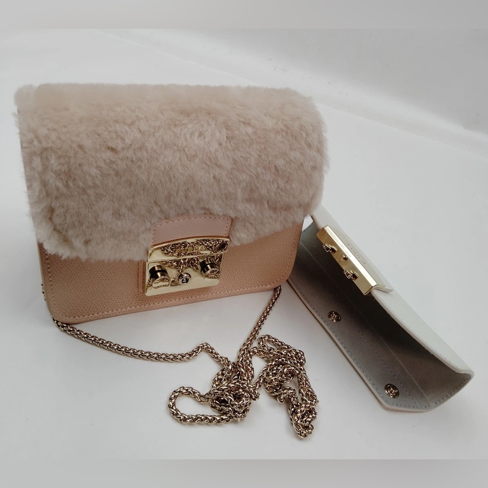 FURLA Shoulder Bag  Pink Leather crossbody bag with interchangeable covers - Picture 9 of 9